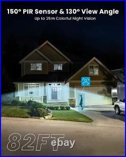 IeGeek 2K Security Floodlight Camera Outdoor Color Night Vision WiFi CCTV System