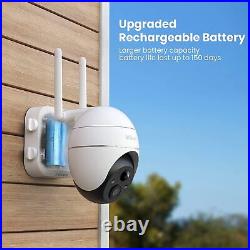 IeGeek 360° PTZ Outdoor Security Camera Home Wireless WiFi Battery CCTV System