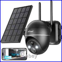 IeGeek 5MP Outdoor Solar Security Camera Wireless Home WiFi Battery CCTV System