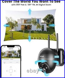 IeGeek 5MP Outdoor Solar Security Camera Wireless Home WiFi Battery CCTV System