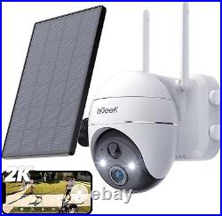 IeGeek 5MP Solar Outdoor Security Camera Home Wireless Battery CCTV System Alexa