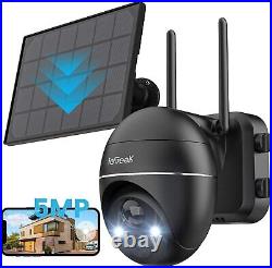IeGeek 5MP Solar Outdoor Security Camera Home Wireless Battery CCTV System Alexa