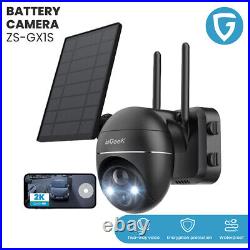 IeGeek Outdoor 2K Wireless Solar Security Camera WiFi PTZ Battery CCTV System UK