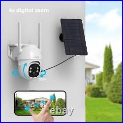 IeGeek Outdoor 4G Lte Solar Security Camera Wireless Home Battery CCTV System UK