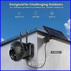 IeGeek Outdoor 5MP PTZ Security Camera Home Wireless WiFi Battery CCTV IR System