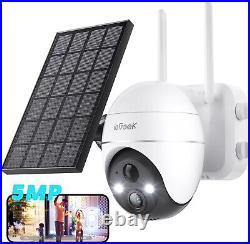 IeGeek Outdoor 5MP Security Camera 360° Wireless PTZ WiFi Battery CCTV System UK