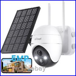 IeGeek Outdoor 5MP Wireless Solar Security Camera Home WiFi Battery CCTV System