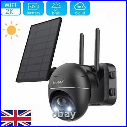 IeGeek Outdoor Wireless Solar Security Camera 2K Home WiFi Battery CCTV System