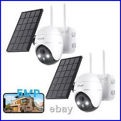 IeGeek Wireless 5MP Outdoor Solar Security Camera Home Battery WiFi CCTV System