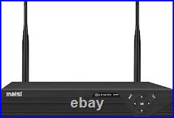 Maisi CCTV Camera System 4 Channel NVR Recorder & 2 Outdoor IP Cameras UK