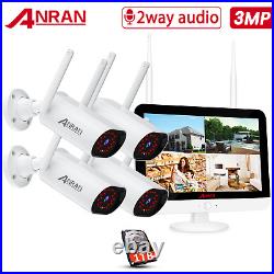 Outdoor Home CCTV Wireless Security Camera System WiFi 3MP HD 8CH 1TB Hard Drive