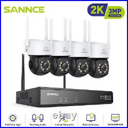 SANNCE 3MP Color Wireless CCTV System Two Way Talk Wifi IP Camera 10CH Video NVR