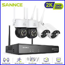 SANNCE 3MP Two Way Talk Wireless 2K CCTV Camera System Wifi IP 10CH NVR Security