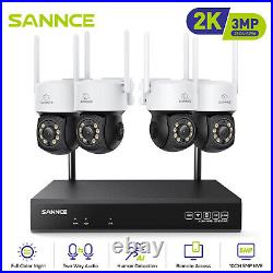 SANNCE 3MP Wifi CCTV Security Camera System Two Way Audio Wireless 10CH IP NVR
