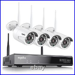 SANNCE 3MP Wireless CCTV Camera System Two-Way Audio Wifi 5MP 10CH IP Video NVR