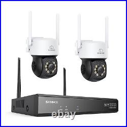 SANNCE 3MP Wireless Colorvu CCTV System Wifi IP Camera 2-Way Talk 10CH Video NVR