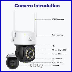 SANNCE 5MP 10CH Colorvu Wifi CCTV System 2-Way Talk Wireless IP Camera Pan /Tilt