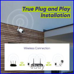 SANNCE 5MP 2-Way Talk WiFi CCTV System Wireless IP Camera 10CH NVR Remote Access