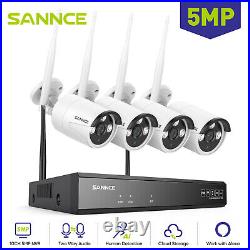 SANNCE 5MP Two-Way Audio Wireless CCTV System Camera 10CH NVR Home WiFi Security