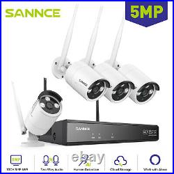SANNCE 5MP Wireless CCTV Security Camera System Two-Way Talk Wifi 10CH Video NVR