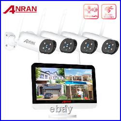 Security Camera System Wireless WiFi CCTV Audio Outdoor Home 8CH 3MP 12''Monitor
