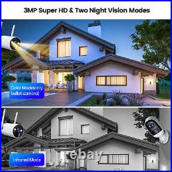 Solar & Battery Powered Wireless Security Camera System Outdoor Wifi 3MP CCTV