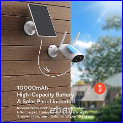 Solar Battery Wireless WIFI Home Security Camera CCTV System Outdoor 180° Pan IP