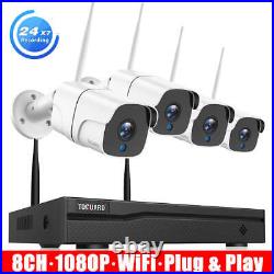 TOGUARD WiFi Home Security Camera System FHD 1080P 8CH NVR Outdoor CCTV Camera
