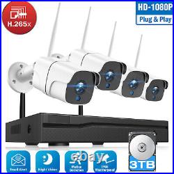 TOGUARD Wireless Outdoor WiFi Security Camera System 8CH NVR 4Pcs 1080P Cameras