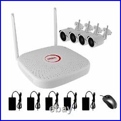 Wifi NVR 4 Camera CCTV Kit 720p Plug & Play 4CH HD Outdoor Security System