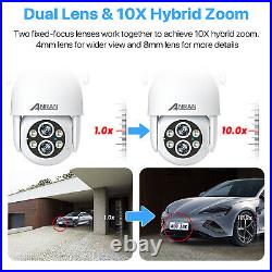 Wireless CCTV Camera Dual Lens WIFI Security System 10x Hybrid Zoom Outdoor Home