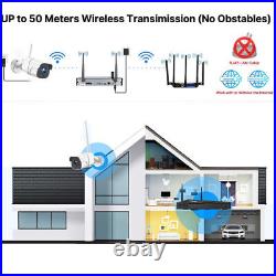 Wireless CCTV Camera Security System Audio Video Wifi Home NVR Surveillance Kit