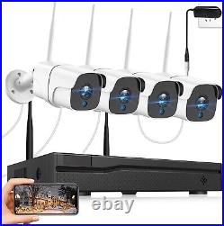 Wireless CCTV Camera System, 8CH NVR Camera Set with 4x2MP Outdoor Bullet Home S