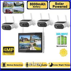 Wireless CCTV Security Camera System Outdoor 4MP Solar Battery WIFI IP Camera