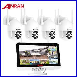 Wireless CCTV Security Camera System WIFI PTZ Audio IP Home 8CH 3MP 12''Monitor