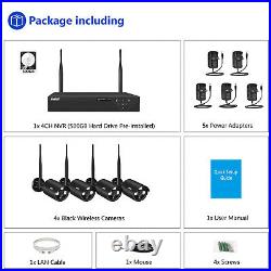 Wireless CCTV Security System 4CH NVR HD 1080P with 2MP Home outdoor IP Camera
