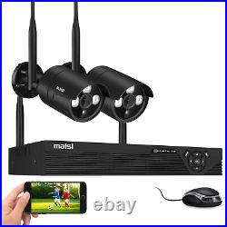 Wireless CCTV System HD 1080P 4CH NVR With Home Outdoor Security 2MP Camera IP66