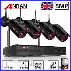 Wireless Security Camera System 1920P WiFi Outdoor CCTV NVR with 2TB Hard Drive