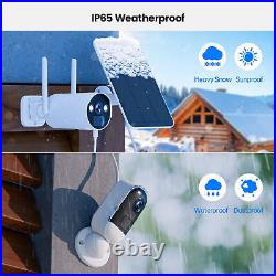 Wireless Solar & Battery Powered Security Camera System Outdoor WiFi Home Audio