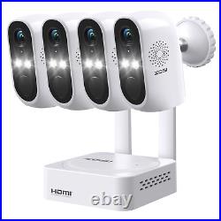 ZOSI 3MP 8CH Wireless CCTV System Battery Powered Camera 2-Way Audio PIR 64GB