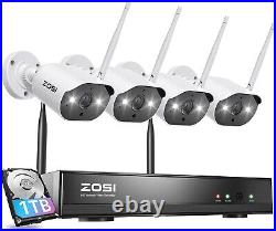ZOSI 3MP Wifi Camera Outdoor 2K CCTV Wireless Security System Color Night Vision
