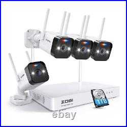 ZOSI 8CH Wireless CCTV System 3MP NVR Outdoor Wifi IP Security Camera Spotlight