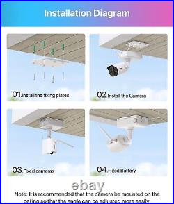 ZOSI CCTV 3MP Solar Powered Wireless Security Camera System Outdoor Battery Cam