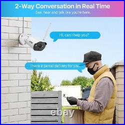 ZOSI CCTV Camera System Home Security Outdoor 2Way Audio 2K Wireless 12NVR 2TB