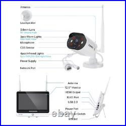 ZOSI CCTV Camera System Home Security Outdoor 2Way Audio 2K Wireless 12NVR 2TB